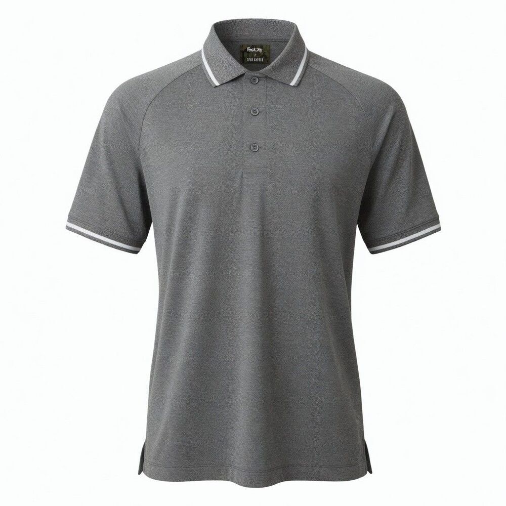 FootJoy x Todd Snyder Collab Mens XL Golf Polo Performance Gray White Shirt EUC